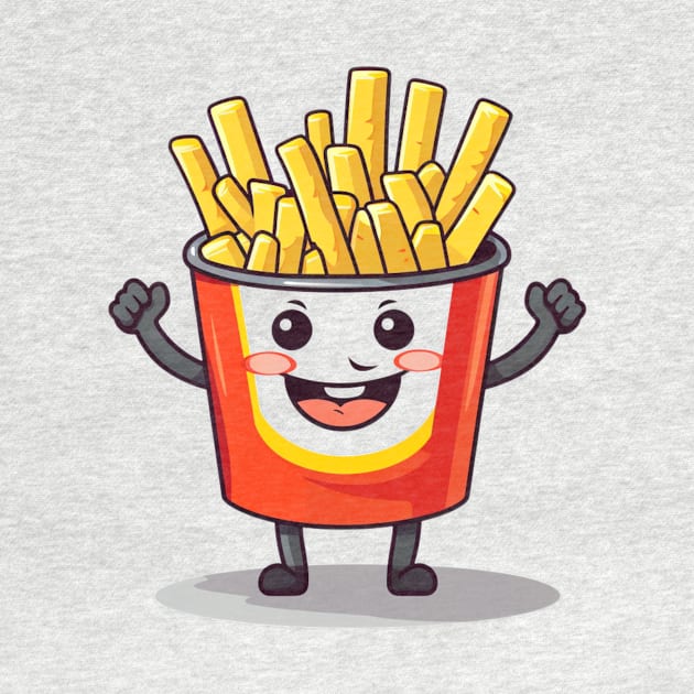 kawaii french fries T-Shirt cute potatofood by nonagobich